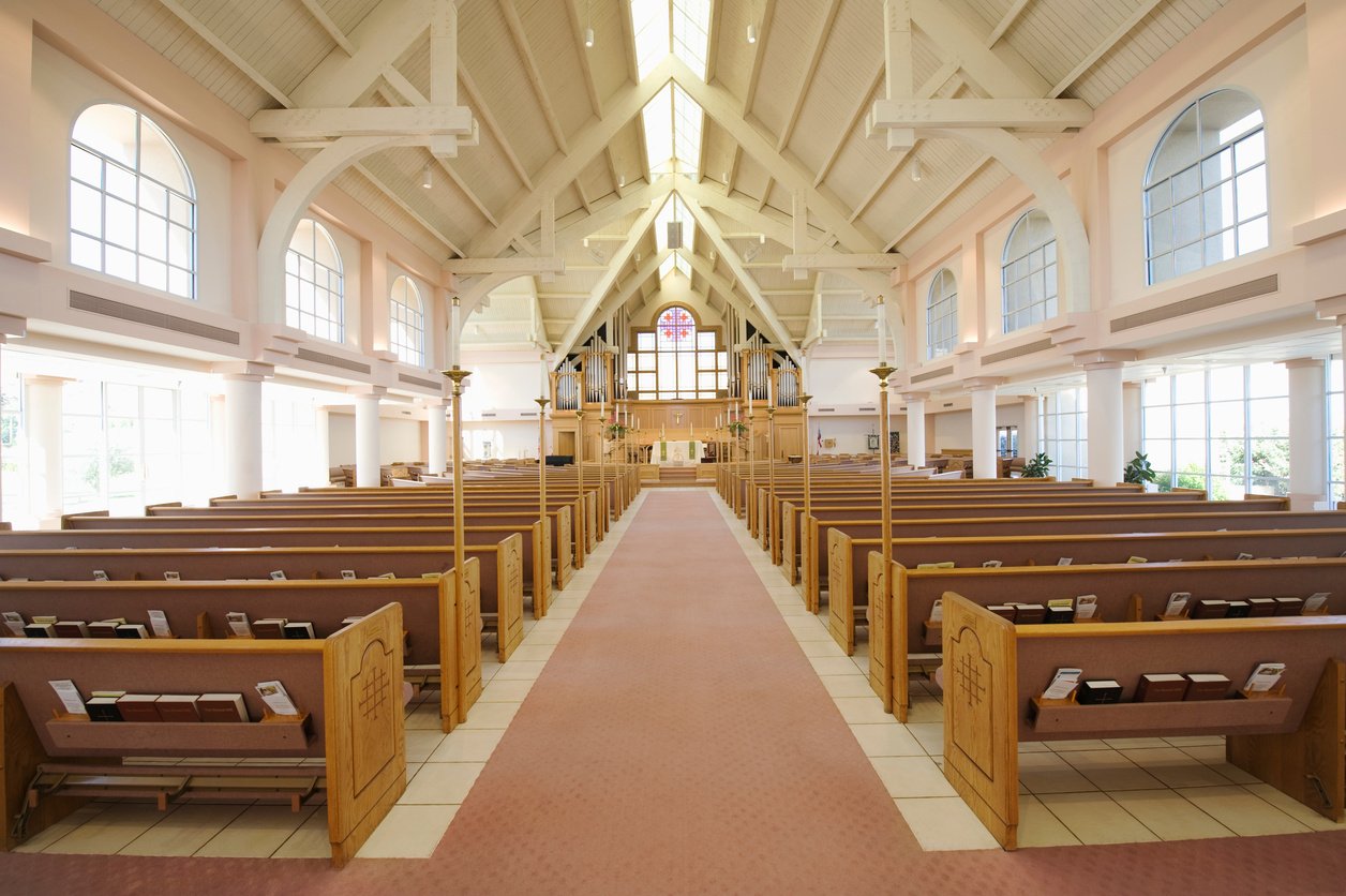 Modern church interior